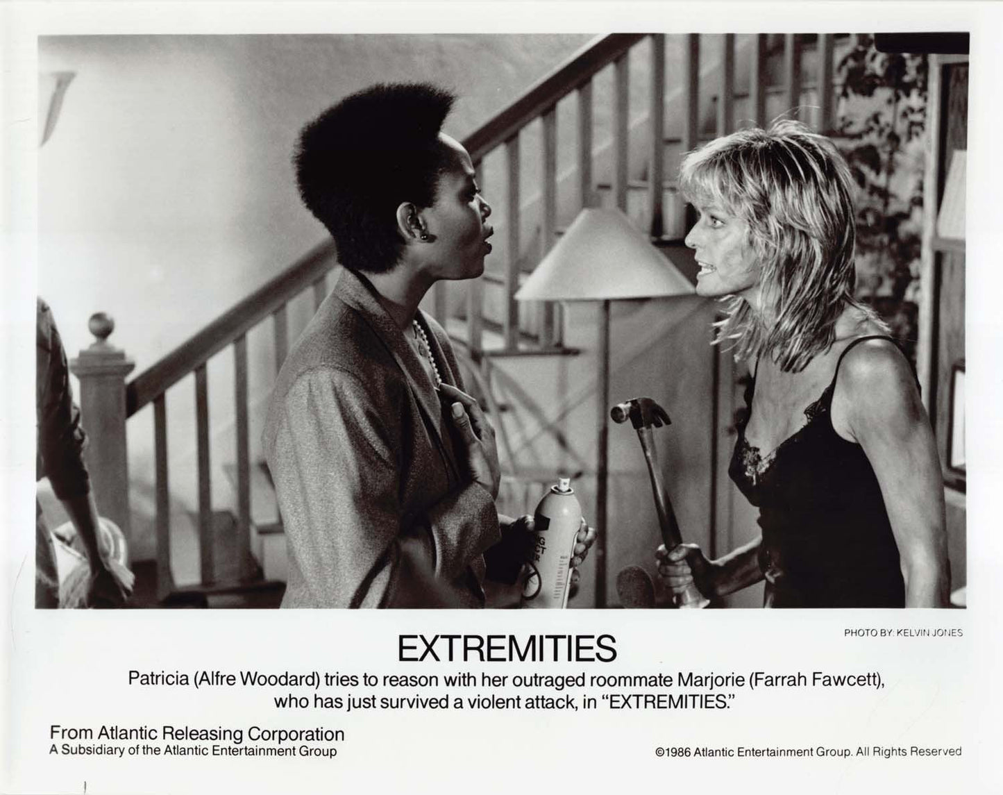 Farrah Fawcett EXTREMITIES James Russo press kit 1983