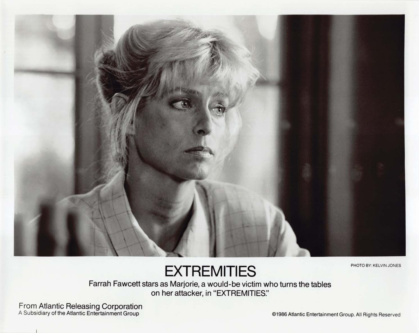 Farrah Fawcett EXTREMITIES James Russo press kit 1983