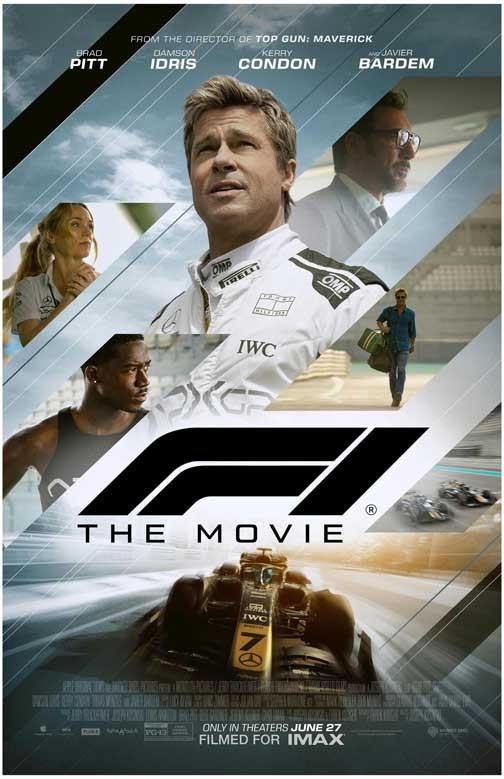 Brad Pitt F1 THE MOVIE Javier Bardem movie poster 11x17