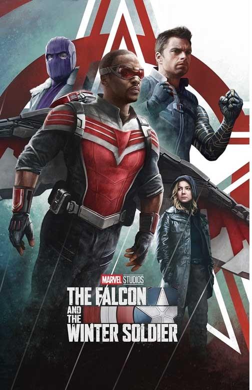 Disney+ THE FALCON AND THE WINTER SOLDIER cast artwork movie poster 11x17