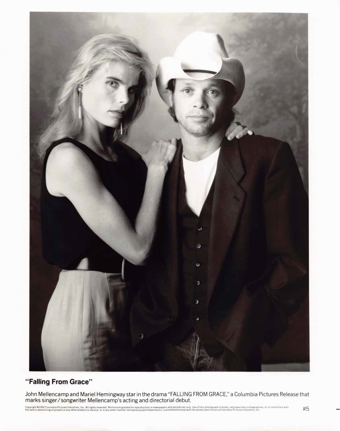 John Mellencamp FALLING FROM GRACE Mariel Hemingway 1992 original press photo