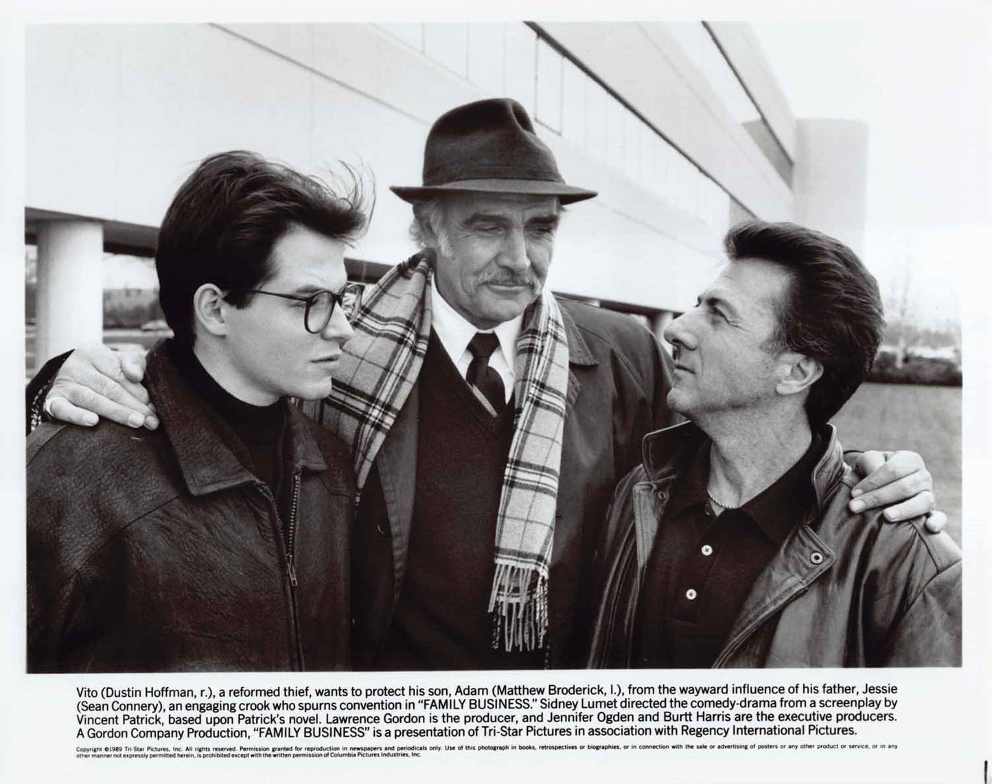 Sean Connery FAMILY BUSINESS Dustin Hoffman 1989 original press photo