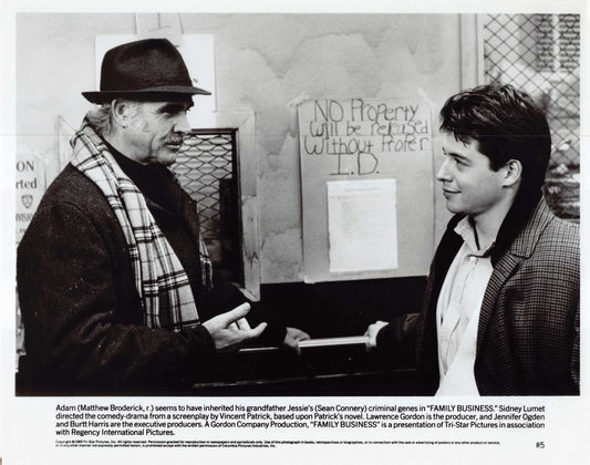 Sean Connery FAMILY BUSINESS Dustin Hoffman 1989 original press photo