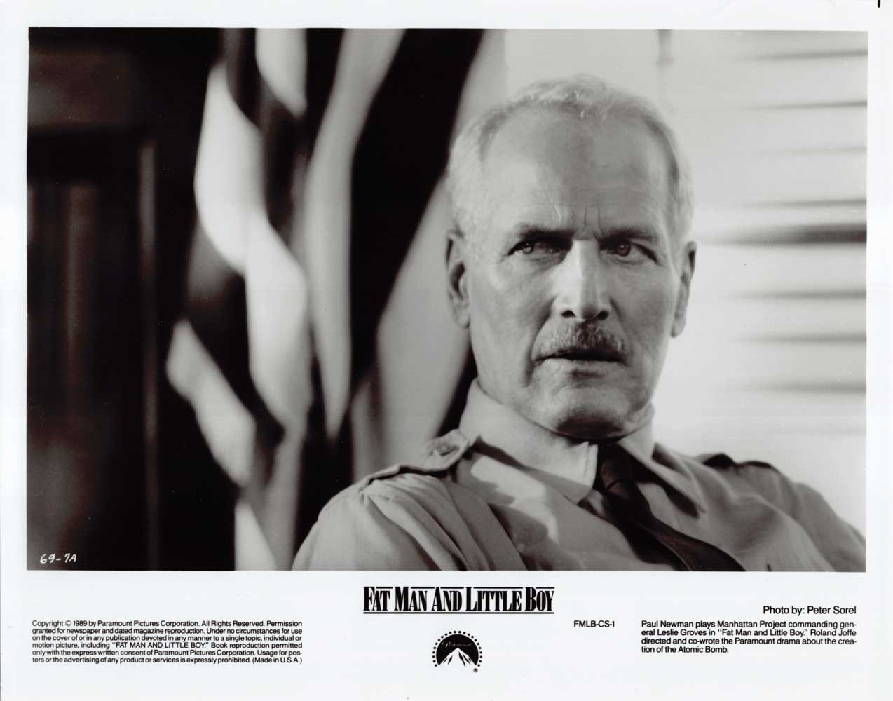 Paul Newman FAT MAN AND LITTLE BOY original 10x8 press photo 1989
