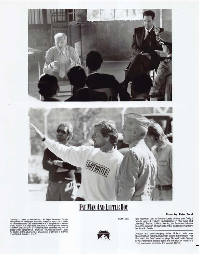 Paul Newman FAT MAN AND LITTLE BOY Dwight Schultz original 8x10 press photo 1989