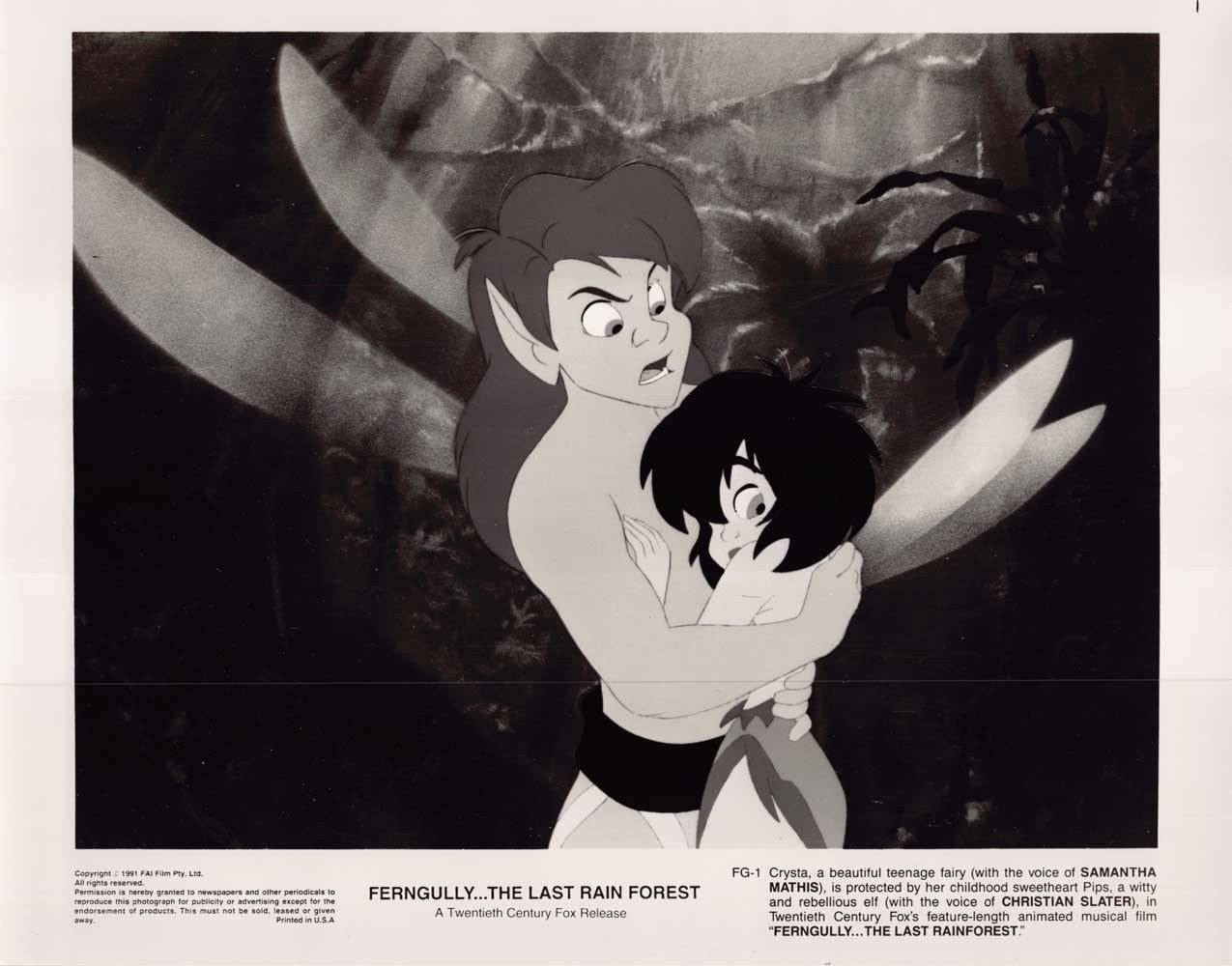 Samantha Mathis FERN GULLY LAST RAINFOREST Christian Slater original 8x10 photos