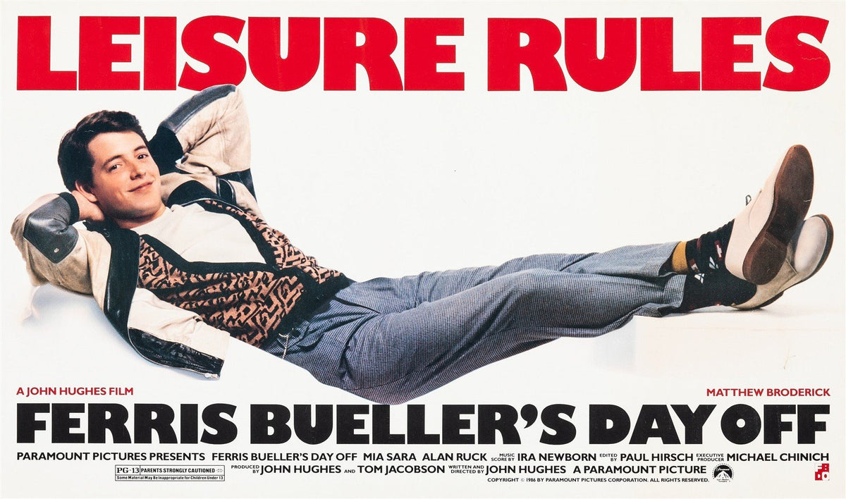 Matthew Broderick FERRIS BUELLER'S DAY OFF original studio movie poster 17x11
