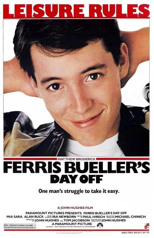 Matthew Broderick FERRIS BUELLER'S DAY OFF movie poster 11x17 John Hughes
