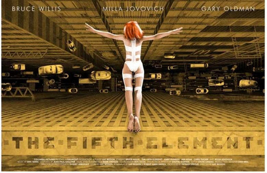 Bruce Willis THE FIFTH ELEMENT Milla Jovovich movie poster 17x11 Luc Besson