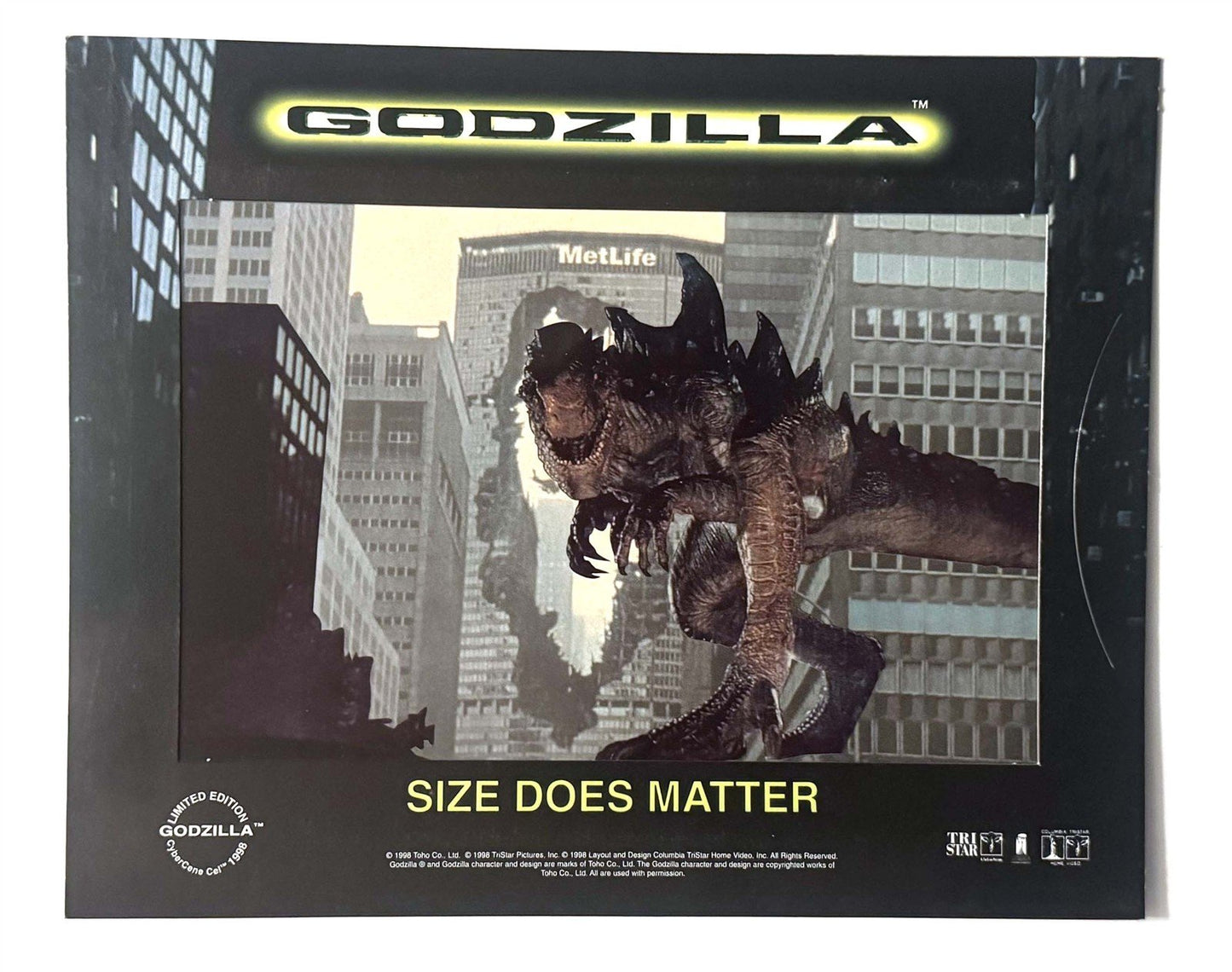 Matthew Broderick GODZILLA Jean Reno collectible art CyberCene Cel 1998