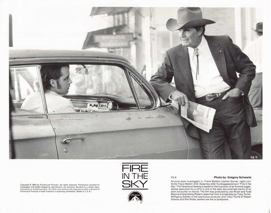 James Garner FIRE IN THE SKY D.B. Sweeney 1993 original 8x10 press photo