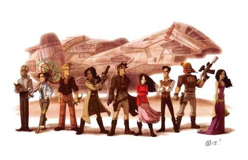 Nathan Fillion FIREFLY art poster 11x17