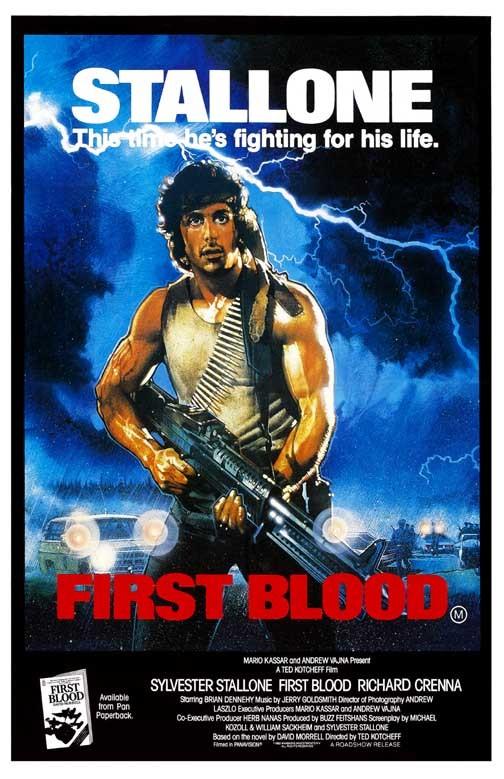Sylvester Stallone FIRST BLOOD Brian Dennehy movie poster 11x 17 Drew Struzan