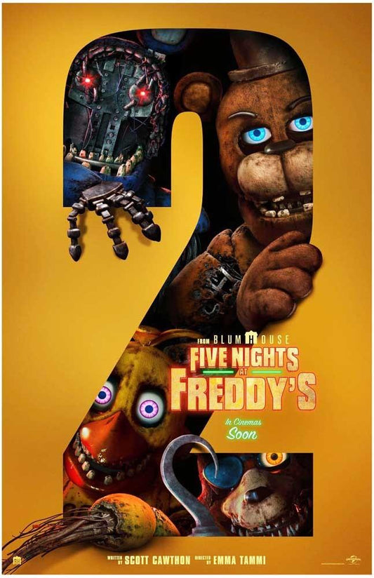 FIVE NIGHTS AT FREDDY'S 2 advance yellow movie poster 11x17