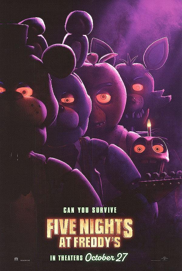 FIVE NIGHTS AT FREDDY'S adv movie poster 11x 17
