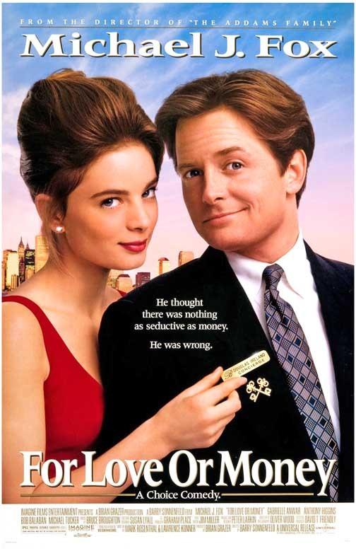Michael J Fox FOR LOVE OR MONEY Gabrielle Anwar movie poster 11x17