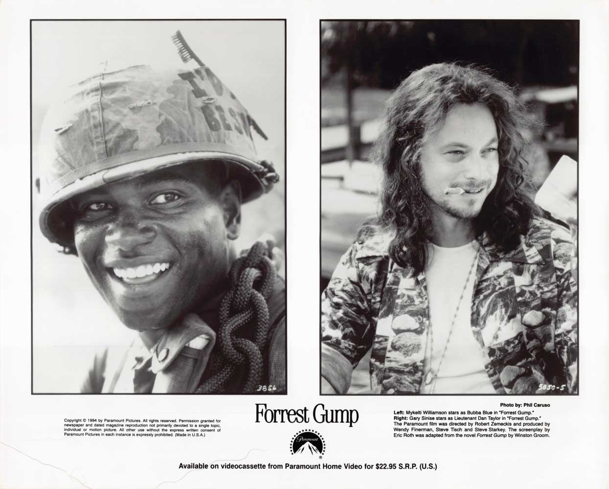 Mykelti Williamson FORREST GUMP Gary Sinise original 10x8 press photo 1994
