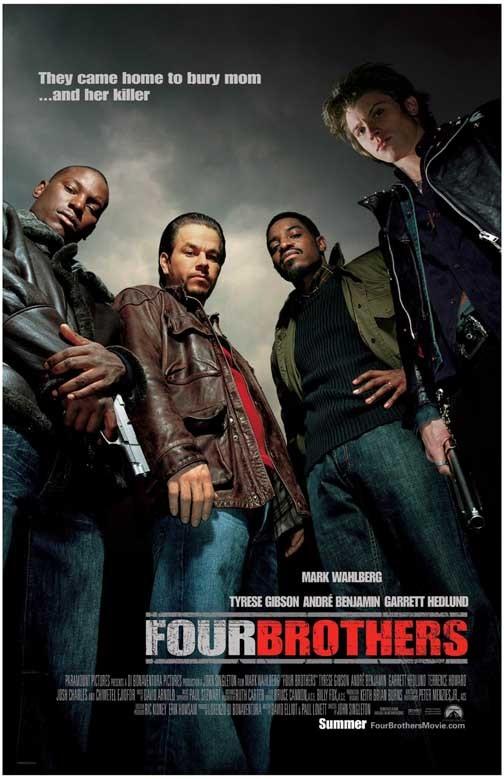 Mark Wahlberg FOUR BROTHERS Tyrese Gibson Garret Hedlund movie poster 11x17