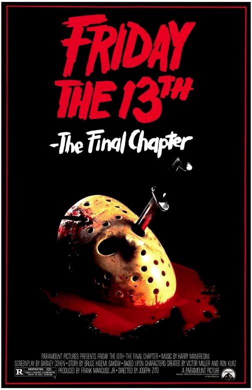 Jason Voorhees FRIDAY THE 13TH THE FINAL CHAPTER movie poster 11x17