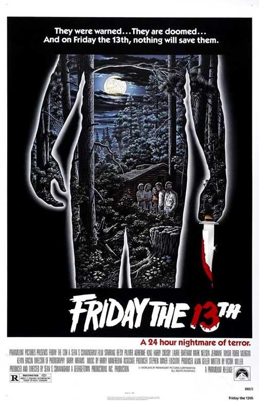 Kevin Bacon FRIDAY THE 13TH movie poster 11x17