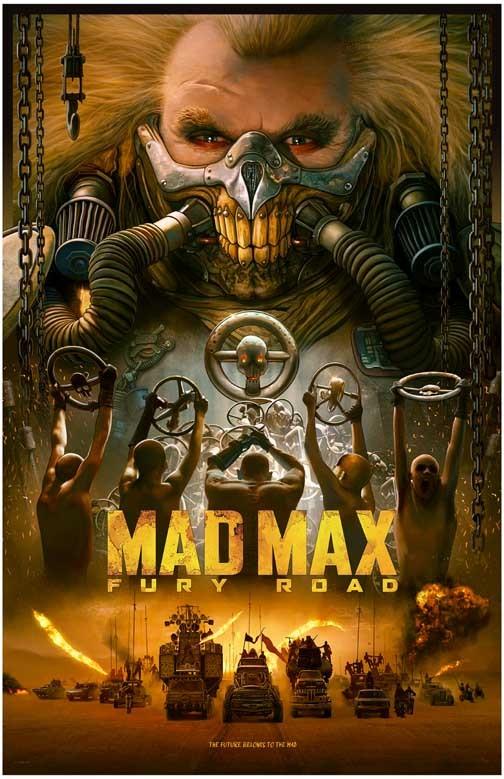 Charlize Theron MAD MAX FURY ROAD Tom Hardy artwork movie poster 11x17