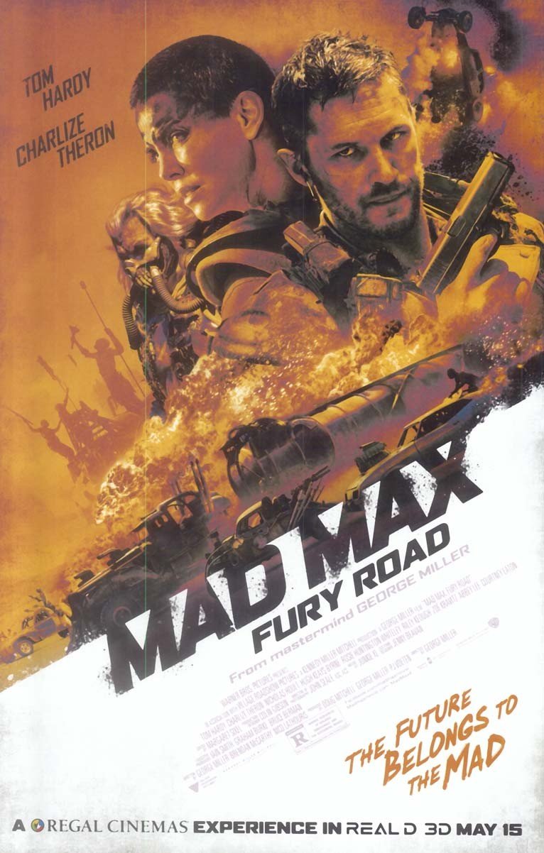 Hardy MAD MAX FURY ROAD Theron original studio movie poster 11x17 Regal