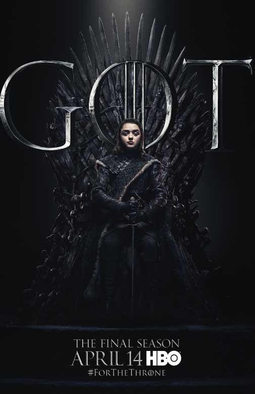 George R. R. Martin GAME OF THRONES Arya Stark character poster 11x17 S8