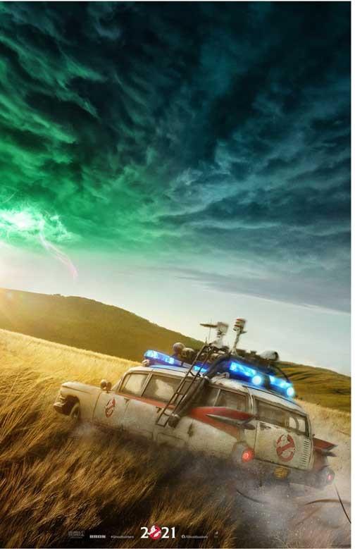 Paul Rudd GHOSTBUSTERS AFTERLIFE field Ecto-1 movie poster 11x17