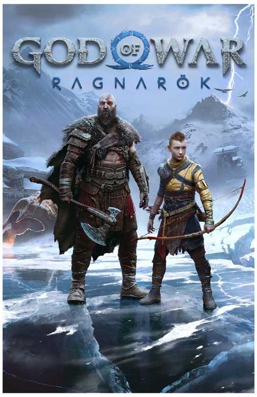 Kratos GOD OF WAR RAGNAROK duo video game poster 11x17