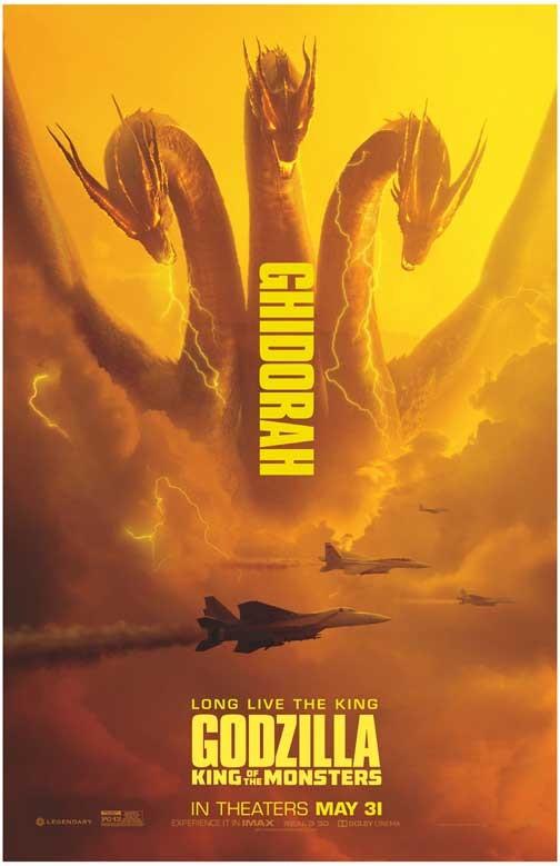 GODZILLA KING OF THE MONSTERS Ghidorah character movie poster 11x17