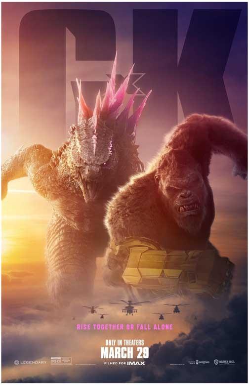 GODZILLA VS KONG charging advance movie poster 11x17