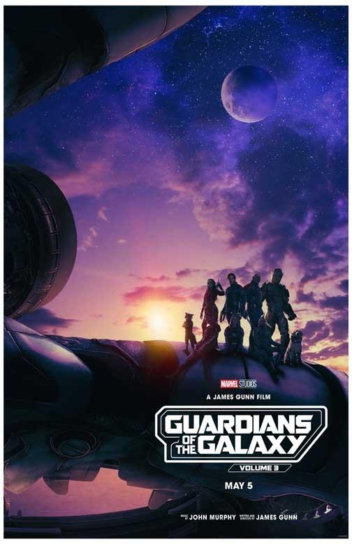 Chris Pratt GUARDIANS OF THE GALAXY VOL 3 advance movie poster 11x17
