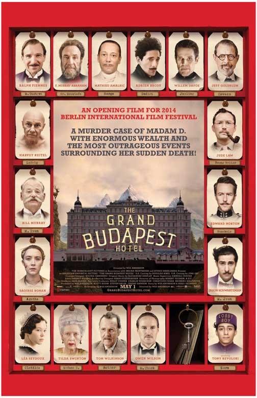 Ralph Fiennes GRAND BUDAPEST HOTEL Willem Dafoe movie poster 11x17