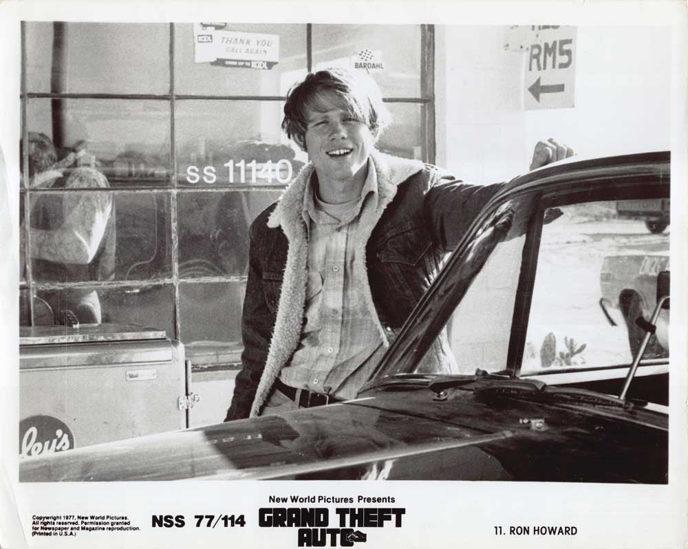 Ron Howard GRAND THEFT AUTO original 10x8 press photo 1977