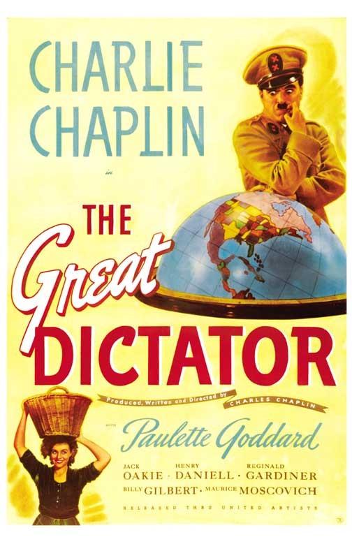 Charlie Chaplin THE GREAT DICTATOR Paulette Goddard movie poster 11x17
