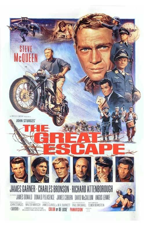 Steve McQueen THE GREAT ESCAPE James Garner Charles Bronson movie poster 11x17