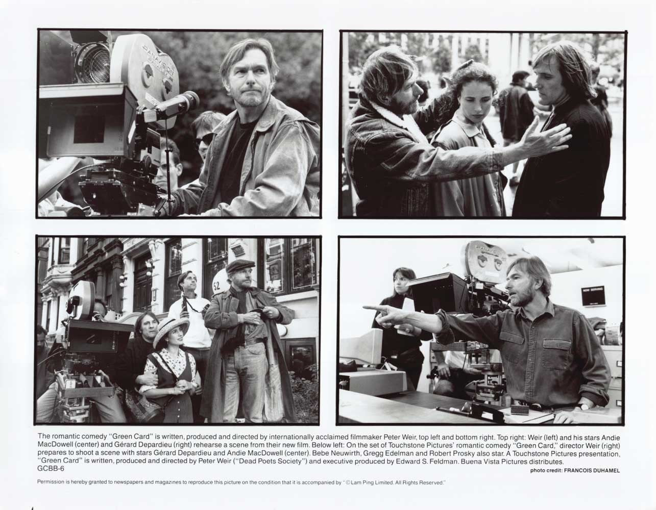 Andie MacDowell GREEN CARD Bebe Neuwirth original 8x10 press photos 1990