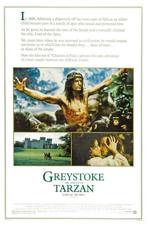 Christopher Lambert GREYSTOKE LEGEND OF TARZAN Andie McDowell movie poster 11x17