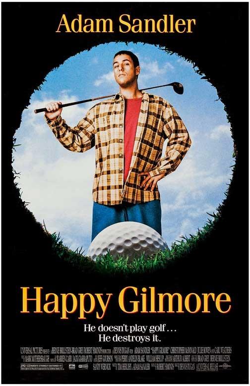 Adam Sandler HAPPY GILMORE Bob Barker movie poster 11x17