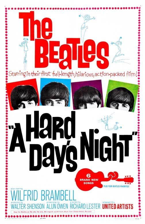 The Beatles A HARD DAY'S NIGHT movie poster 11x17 McCartney Lennon