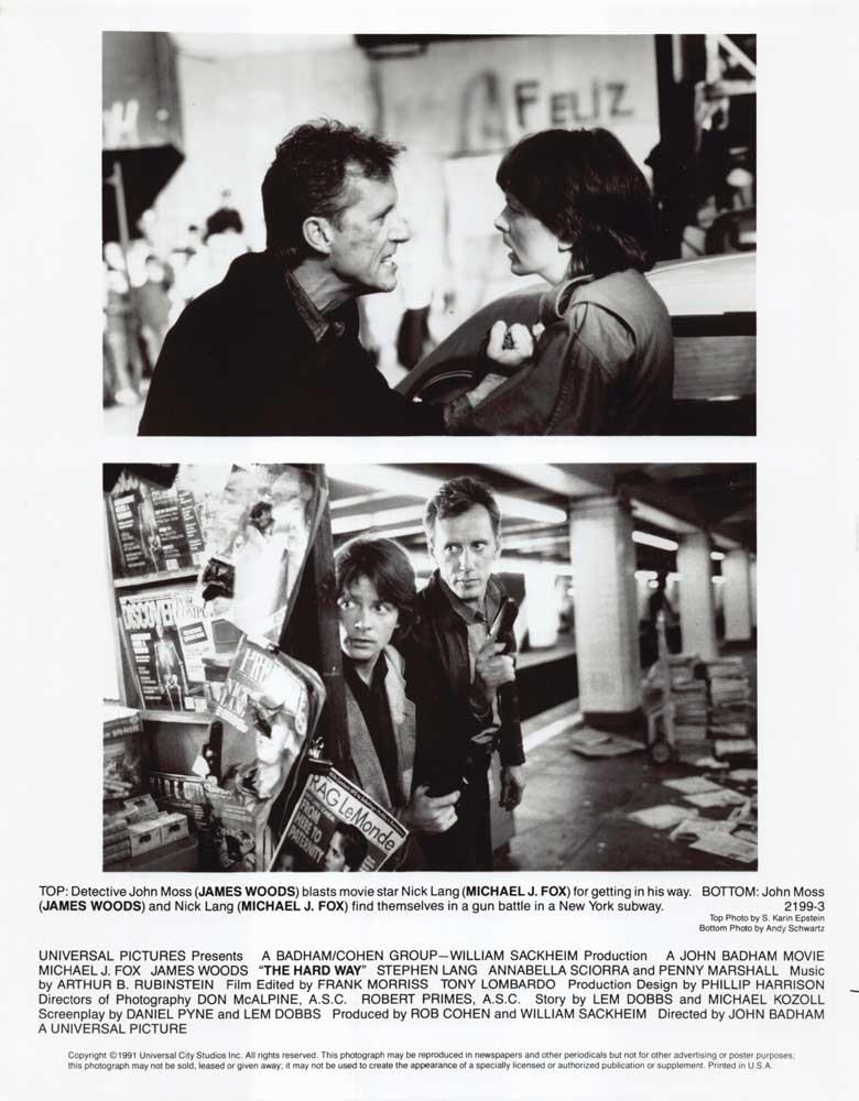 James Woods THE HARD WAY Michael J Fox original 8x10 press photo 1991