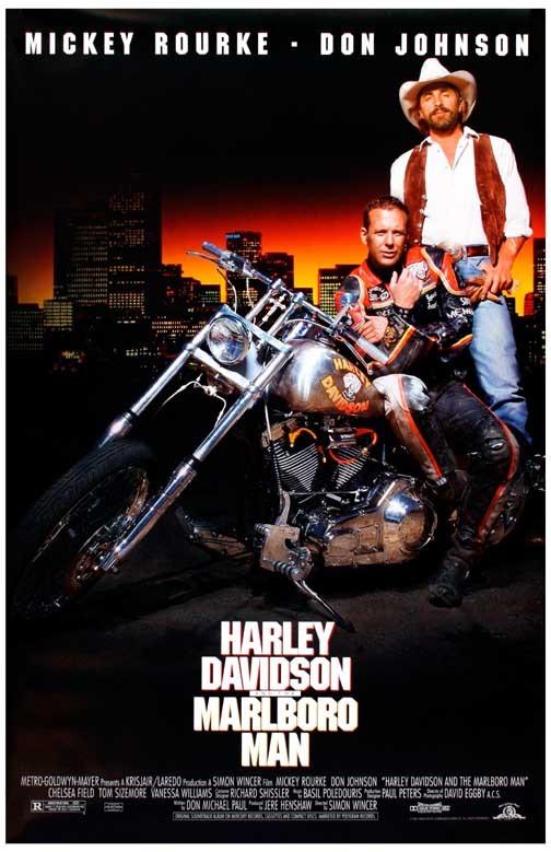 Mickey Rourke HARLEY DAVIDSON AND THE MARLBORO MAN Don Johnson poster ...