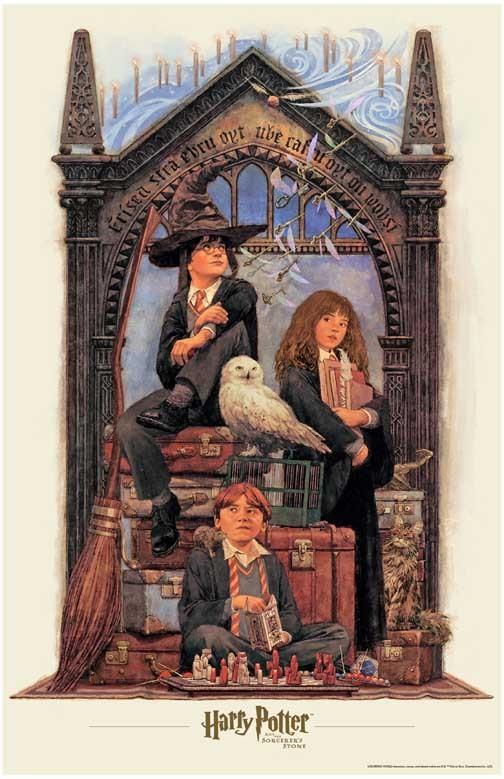 Daniel Radcliffe HARRY POTTER AND THE SORCERER'S STONE trio movie poster 11x17