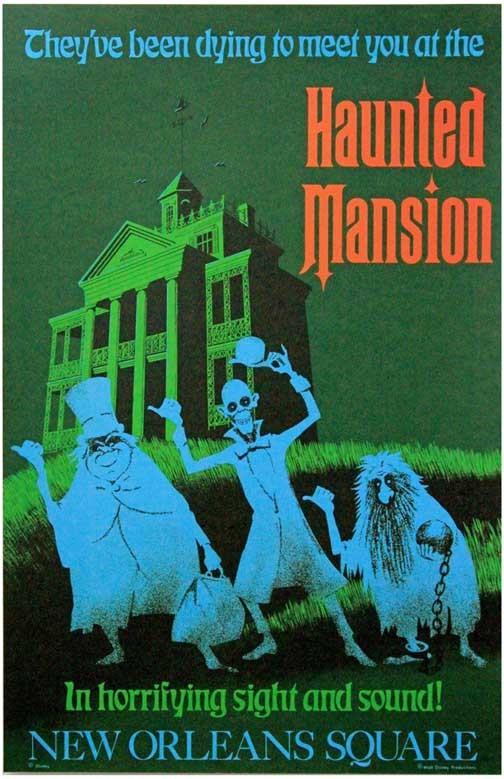 Disneyland HAUNTED MANSION retro park poster 11x17