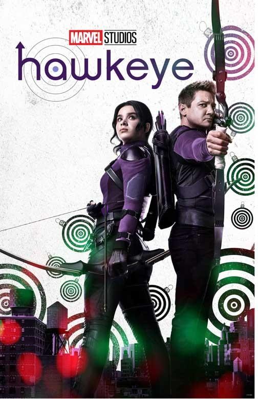 Jeremy Renner HAWKEYE Hailee Steinfeld Florence Pugh movie poster 11x17 Marvel