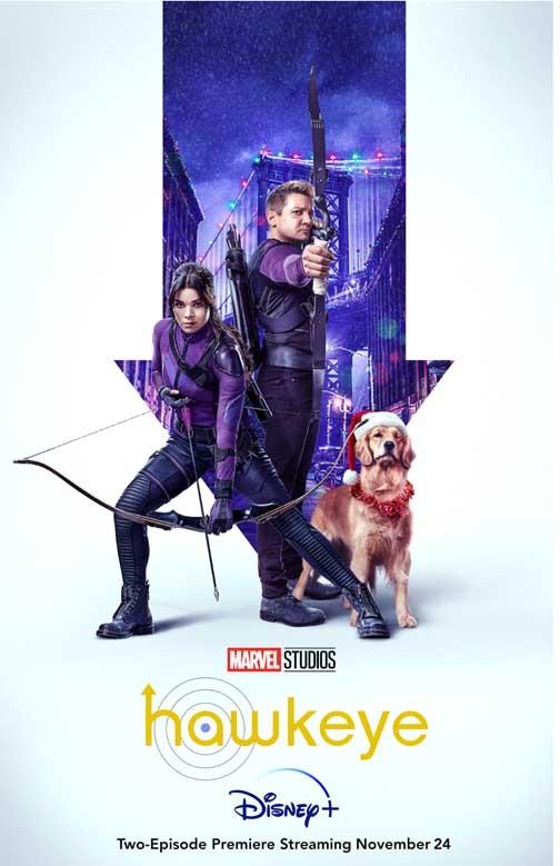 Jeremy Renner HAWKEYE Hailee Steinfeld arrow movie poster 11x17 Marvel