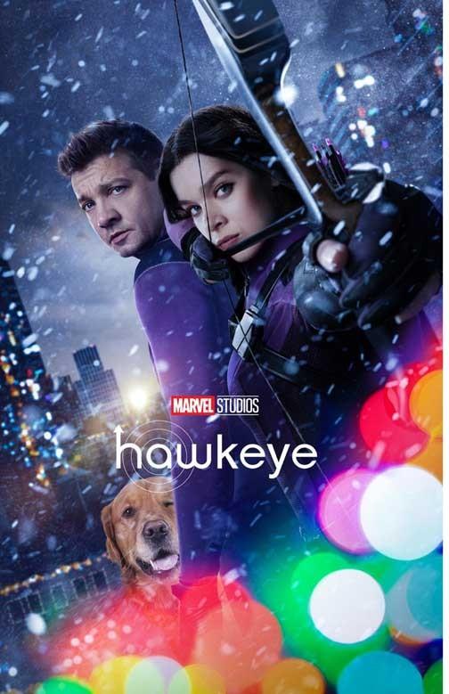 Jeremy Renner HAWKEYE Hailee Steinfeld dog movie poster 11x17 Marvel