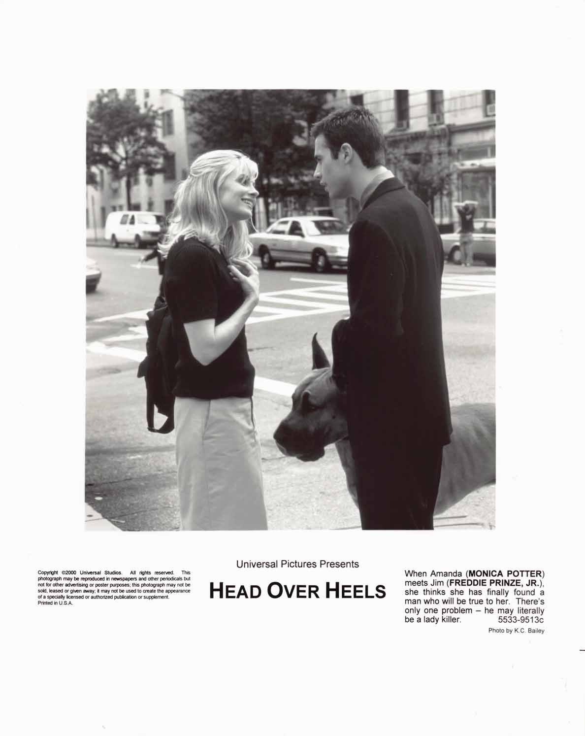 Monica Potter HEAD OVER HEELS Freddie Prinze Jr. original 8x10 press photos