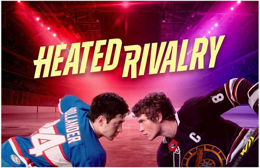 Hudson Williams HEATED RIVALRY Connor Storrie face-off promo poster 17x11 NHL