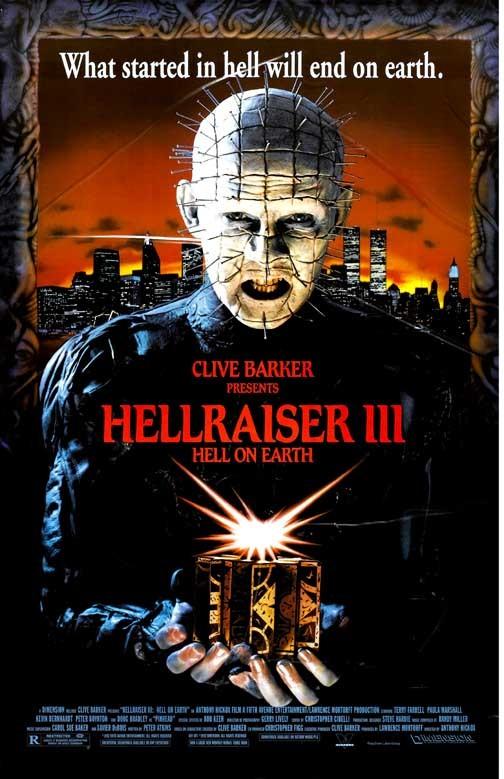 Doug Bradley HELLRAISER 3 HELL ON EARTH movie poster 11x17